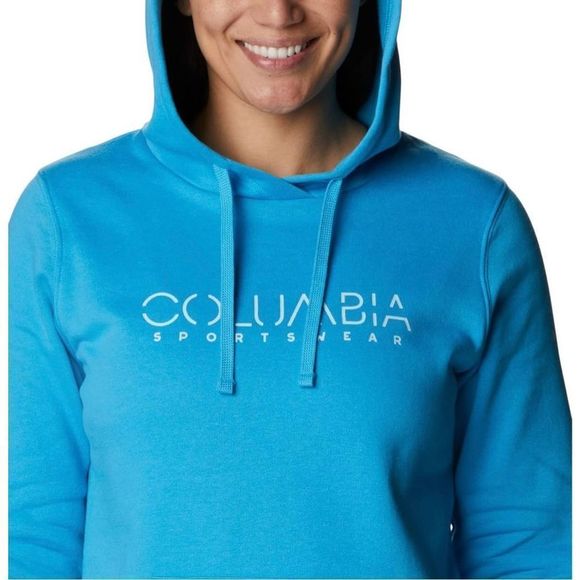 Columbia NWT Trek Graphic Long-Sleeve Hoodie Blue Chill Small - Picture 1 of 6